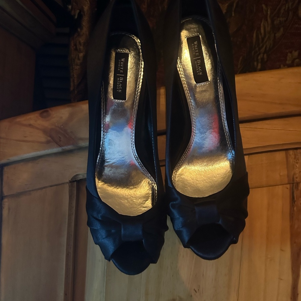 Black Satin heels